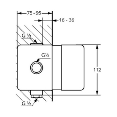 Внутренняя часть Kludi Universale 38624N смесителя для ванны/душа