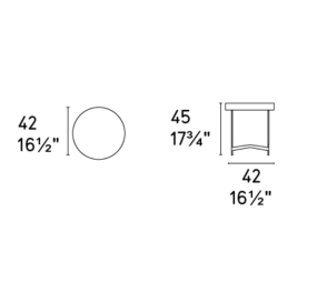 Стол журнальный Calligaris Arena 42х42 CS5118-P, Black