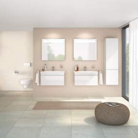 Шкаф-пенал подвесной Villeroy & Boch Venticello 40х37х155 A95111DH, петли справа, белый глянцевый