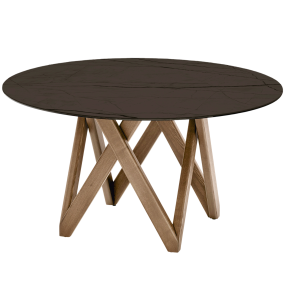Стол Calligaris Cartesio 140х140 CS4092, Walnut / Bronze