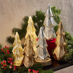 Фигурка с подсветкой "Елка серебристая" Christmas Snowy 23 см