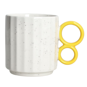 Кружка Mika 440 мл, желтая ручка