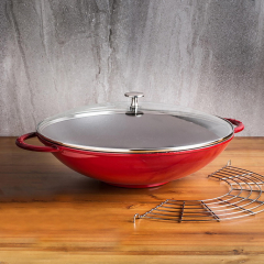 Вок со стеклянной крышкой Staub Specials 37 см/5,7 л