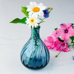 Ваза Color Drop 16 см, синяя