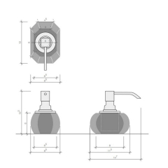 Дозатор для жидкого мыла Decor Walther Kristall 0924281, янтарь/хром