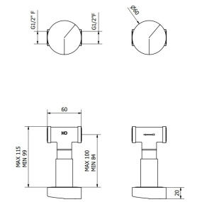 Внешняя часть iB Rubinetti Cake CA400WA смесителя для душа, матовая теплая латунь