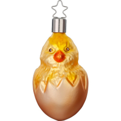 Елочная игрушка "Цыпленок в скорлупе" 8 см