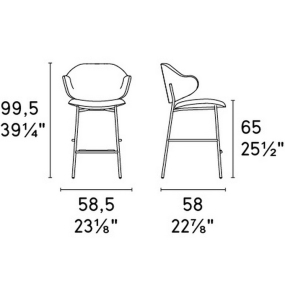 Стул полубарный Calligaris Holly CS2038, Mud Brown