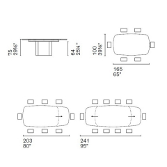 Стол Calligaris Yoroi 165(241)х100 CS4150-S, Bronze