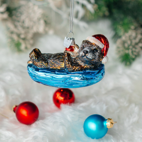 Новогодняя игрушка "Морская выдра" 10,2 см