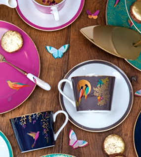 Чашка чайная с блюдцем Chelsea 200 мл, темно-серая