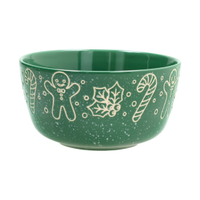 Салатник порционный Snowy Xmas 15 см, зеленый