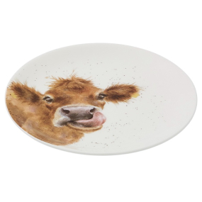Тарелка для хлеба "Корова" 16,5 см, цвет белый / коричневый