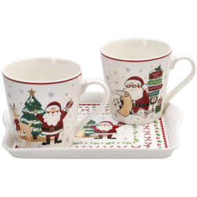 Набор кружек на подносе New Milk & Coffee Let It Snow, 3 предмета