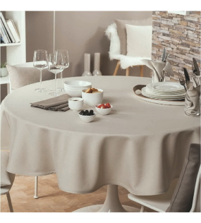 Скатерть круглая Loft 170 см, песочная