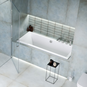 Ванна акриловая Excellent Pryzmat Slim 180x80, с ножками