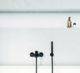 Смеситель для ванны Kludi Bozz 386913976, черный матовый