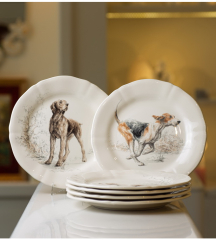 Набор салатных тарелок Sologne 23,2 см, 6 шт (собаки)