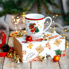 Кружка Happy Wintertime 400 мл, красная