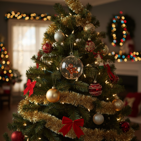 Елочный шар "Пряничный человечек на одной ноге" Schiaccianoci 8 см