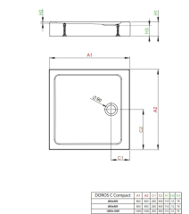 Душевой поддон Radaway Doros Plus D 90х90, белый