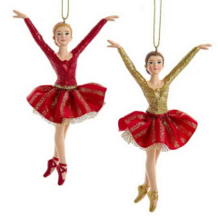 Елочная игрушка "Балерина в красном" 12,7 см, в ассортименте