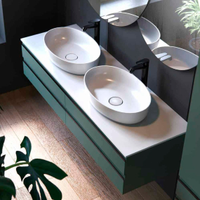 Тумба со столешницей Kolpa-San Alexis OA 150 GN, 150x50, подвесная, зеленый