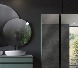 Зеркальный шкаф-пенал Kolpa-San Alexis A 1462/15 GN, 146х45, подвесной, зеленый