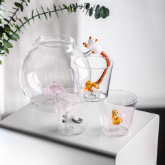 Стакан Tabby Cat 300 мл, белый кот с серым хвостом