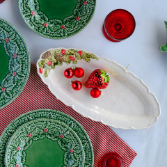 Блюдо овальное Coroa De Natal 39,5х19 см, белое