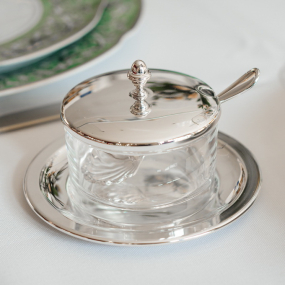 Емкость для пармезана круглая с ложкой Olri 14 см