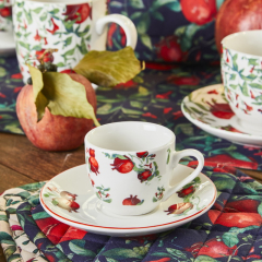 Набор чашек для эспрессо с блюдцами Atollo Melograno 80 мл, 12 предметов