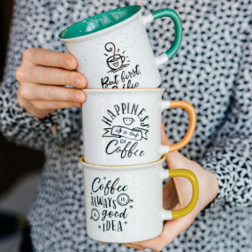 Кружка Happy 360 мл, оранжевая