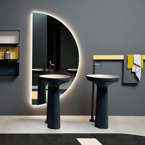 Раковина Antonio Lupi Ago, 50х50, из Flumood, белый матовый