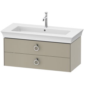Тумба с раковиной Duravit White Tulip 105х49, с системой разделителей, серо-коричневая