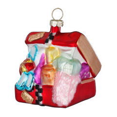 Елочная игрушка "Открытый чемодан" 8 см Елочная игрушка "Открытый чемодан" 8 см