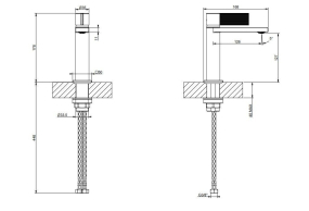 Внешняя часть Gessi Inverso Rigato 73588.726 смесителя для раковины, брашированная теплая бронза PVD