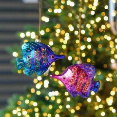 Елочная игрушка "Рыба тропическая" 10 см, в ассортименте