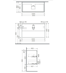 Тумба подвесная под раковину RAK Ceramics Joy 100х46 JOYWH100PWH, белый