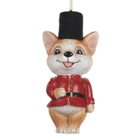 Игрушка на елку "Собака-гвардеец" 10 см