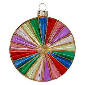 Елочная игрушка "Разноцветный круг" 9,5 см