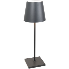 Лампа настольная Zafferano Poldina L 49,7 см, темно-серая