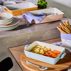 Форма для запекания Bistro Blossom 38х21, оранжевая