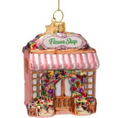 Елочная игрушка "Цветочная лавка" 7,5 см