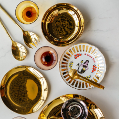 Тарелка глубокая Oro E Argento 19 см, цвет золото