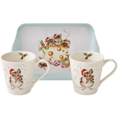 Набор кружек Mice 180 мл на подносе, 3 предмета