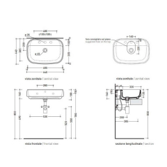 Раковина Flaminia Flag 64х44 FG64L, подвесная, белая