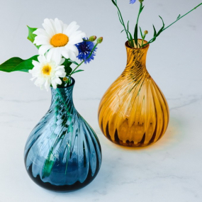 Ваза Color Drop 16 см, цвет янтарный