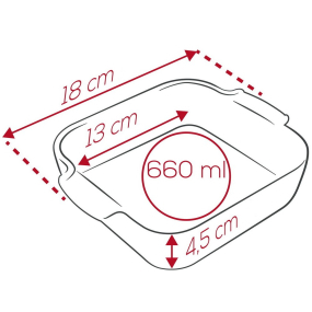Форма для запекания квадратная Appolia 18х18 см, цвет экрю