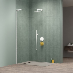 Душевое ограждение Radaway Modo 55х200, левое, прозрачное стекло 8 мм, белый профиль